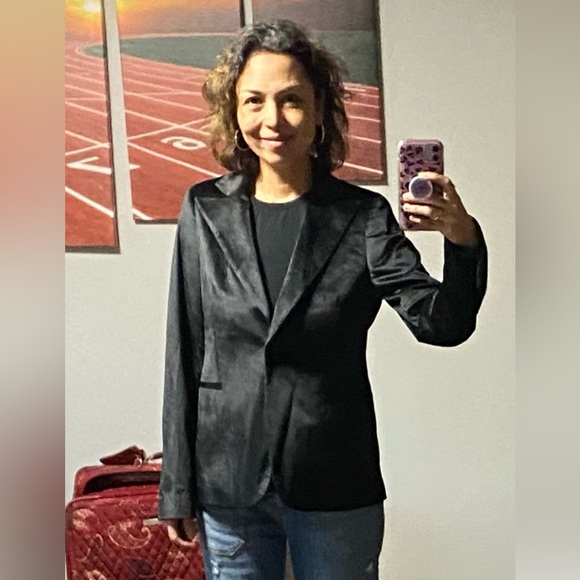 NWOT Straight To Hell black velvet blazer - Picture 10 of 10